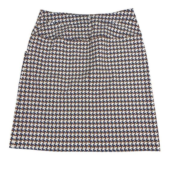 J. McLaughlin Geometric Houndstooth Pencil Skirt size 4 - Picture 2 of 7